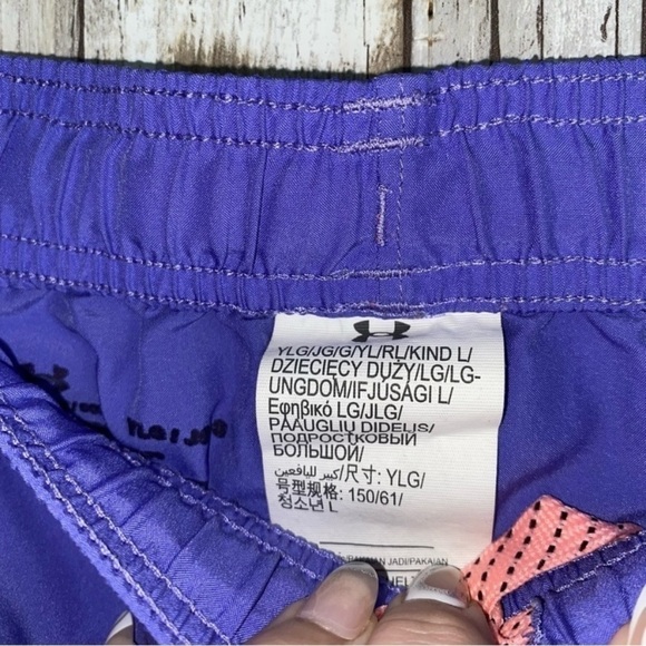 Under Armor Kids Purple Athletic Shorts - Picture 4 of 4